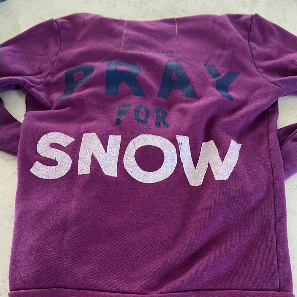 Aviator Nation “Pray for Snow” Sweatshirt Sz S